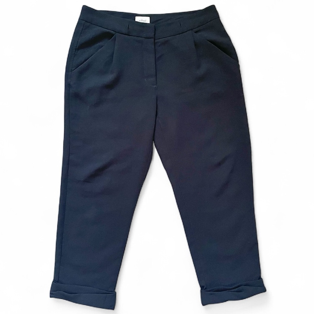 Wilfred Aritzia Allant Cuffed Trouser work Pants black academia office career